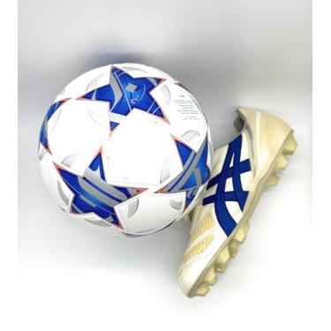 Imagem de Bola de futebol de qualidade da Copa do Mundo Tamanho 5 Bola de fósforo colada termicamente com costura sem costura - Peso oficial - Couro PU de alta qualidade profissional de longa duração - Pelota