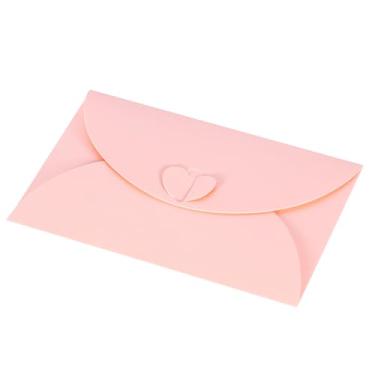 Imagem de 20 envelopes de vale-presente com fecho em forma de coração, envelopes médios fofos (15,5 x 10,4 cm) perfeitos para cartões de presente, cartas de amor, festa de saudação de casamento, festas e