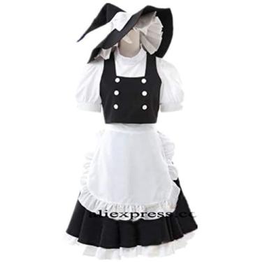 Imagem de Cos Touhou Project Kirisame Marisa Uniforme Cosplay Fantasia, Feminino GG, One Size