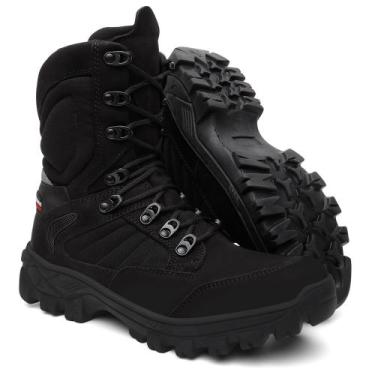 Imagem de Bota Masculina Coturno Sola Tratorada Cano Médio Resistente Confortáve