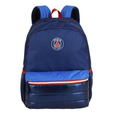 Imagem de Mochila De Costas Escolar Time PSG Plus Stripes Sestini, Azul