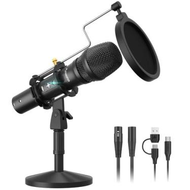 Imagem de Microfone MAONO USB/XLR HD300T para Podcast - Dinâmico com Acessórios