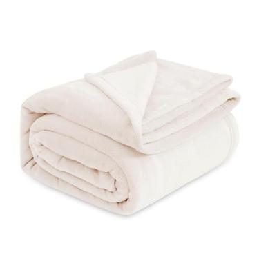 Imagem de Manta de Fleece Bedsure Queen Size Creme - Super Macia e Acolhedora