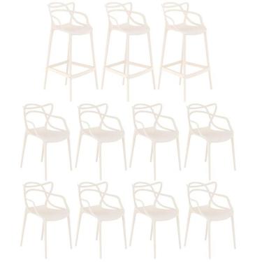 Imagem de [encerrado] Kit 8 Cadeiras + 3 Banquetas Altas Masters Allegra