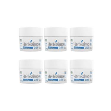 Imagem de Desodorante Creme Herbíssimo 55G Talco - Kit Com 6Un