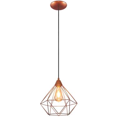 Imagem de Pendente Aramado Diamante Grande cor Cobre todos ambientes