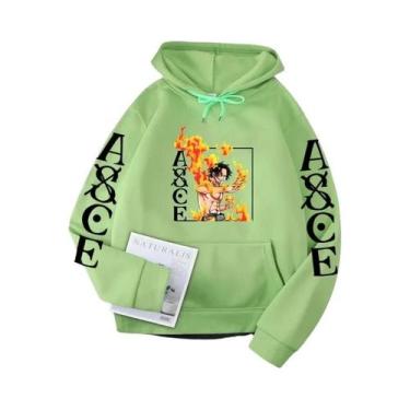 Imagem de Novo One Piece anime Ace moletom com capuz de lã transfronteiriça masc