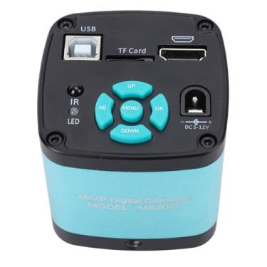 Imagem de Microscópio Digital, 48MP 4K 1080P Microscópio Eletrônico Câmera de Vídeo Industrial Microscope Câmera USB C Montagem Câmera de Microscópio de Vídeo Digital para Soldagem (Plugue