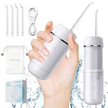 Imagem de Water Flosser Cordless for Teeth, PONYFREE Mini Portable Oral Irrigator with 9 Pressure Modes, Teeth Cleaner Pick, Unique Pressure Stabilization Technology, IPX7 Waterproof for Home Travel