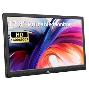 Imagem de Kenowa Monitor De Pc De 17,3" Hd 1600 * 900P, Monitor De Computador Portátil Com Porta Tipo C/Hdmi, Suporte E Alto-Falantes Integrados, Segunda Tela Externa Para Laptop, Pc, Ps4, Mac, Xbox