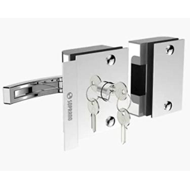 Imagem de Fechadura Eletrica Vidro 12V PY VV BLX Uso Externo Inox Polido Soprano