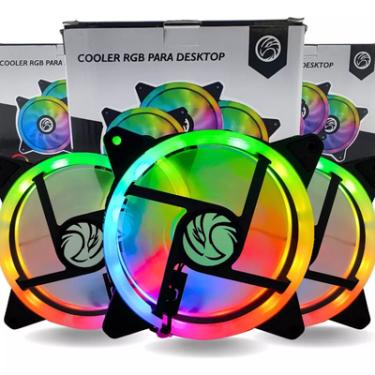 Imagem de Cooler P/ Gabinete 12x12 ARGB 3xRGB/hub Cont/controle Box.
