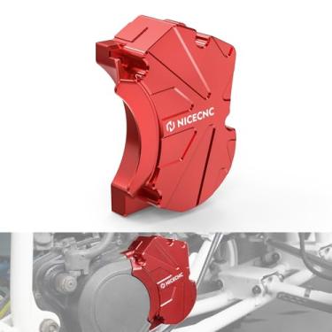 Imagem de NICECNC Tampa de bomba de óleo de tarugo vermelho de alumínio com parafusos de aço inoxidável compatível com Yamaha Blaster 200 YFS200 1988-2006, Blaster 200 YFS200SE Special Edition 2006