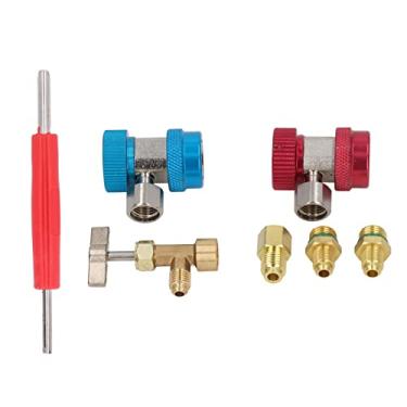 Imagem de YUKOFE Kit R134A Torneira de Tanque Acoplador Rápido Removedor de Válvula de Cabeça Dupla Instalação de Ar Condicionado Material de Latão