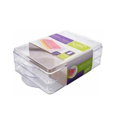 Imagem de Porta Frios 2 Andares De Acrílico Transparente 1,6L - Alves