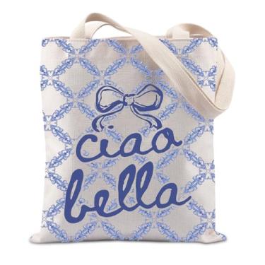 Imagem de Lywiyb Birdgot Italy Ciao Bella sacola ilhas italianas presente lua de mel Itália viagem amante presente, Bolsa Ciao