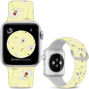 Imagem de Sjiangqiao Pulseiras de silicone macio compatíveis com Apple Watch de 38 mm, 40 mm, 41 mm e 42 mm (série 10), iWatch SE/SE2, pulseiras esportivas de substituição compatíveis com iWatch séries 10, 9, 8