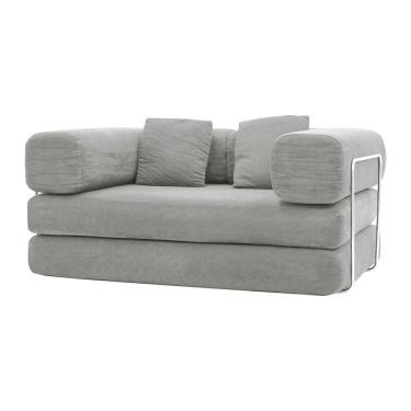 Imagem de Sofá-Cama Bloom Retrátil Bouclê Design Moderno Na Caixa