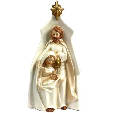 Imagem de Estátua Imagem Sagrada Família Enfeite Decorativo Fé 20Cm