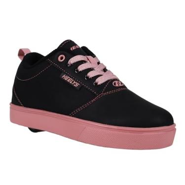 Imagem de HEELYS Tênis feminino Pro 20 (criança pequena/adulto) com salto com rodas, Preto/rosa claro, 21