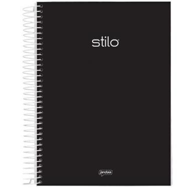 Imagem de Caderno universitário 1 matéria 80 folhas Stilo preto Jandaia