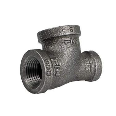 Imagem de Supply Giant CNSU0569 1/2" x 1/4" x 1/2" Camiseta redutora maleável preta com encaixe fêmea