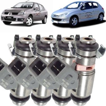 Imagem de Kit 4 Bicos Injetores Renault Peugeot 206 50102102 Iwp099