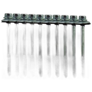 Imagem de Kit 10 Parafuso Para Telha Com Arruelas 5/16``X110 Mm