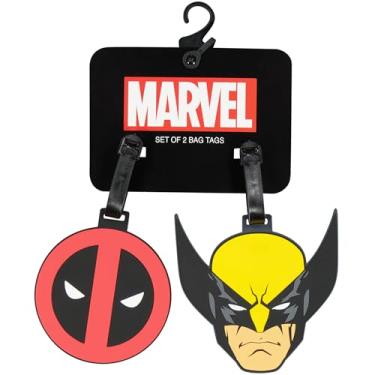 Imagem de FUL Deadpool & Wolverine Conjunto de 2 peças com etiquetas de identificação de mala com alças ajustáveis, multi, Multi, Ful Deadpool & Wolverine Conjunto de 2 etiquetas de identificação de mala com