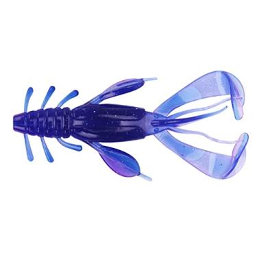 Imagem de ZZTWER 2 peças isca macia de silicone em forma de camarão 100 mm 10,5 g isca de pesca artificial para natação