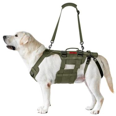 Imagem de Arnês Dog Lift OneTigris Invictus para cães grandes, verde