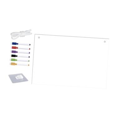 Imagem de KiBcsLic Quadro branco acrílico decorativo para mensagens, quadro branco para pendurar na parede, escola, cozinha, dormitório