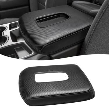 Imagem de Capa de console central para acessórios Chevy Silverado e GMC Sierra 1500 2500 3500 HD 2019-2025, assento de salto 40/20/40, protetor de descanso de braço de couro de vinil, antiarranhões, cor de