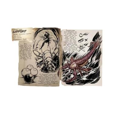 Imagem de Arte Em Tela De Jogo Retro Abstrato Da Série Dinossauro ARK Survival E