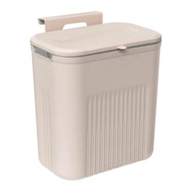 Imagem de Lixeira Suspensa 9L com Suporte Rose/Preta para Armário - ARQPLAST, RO