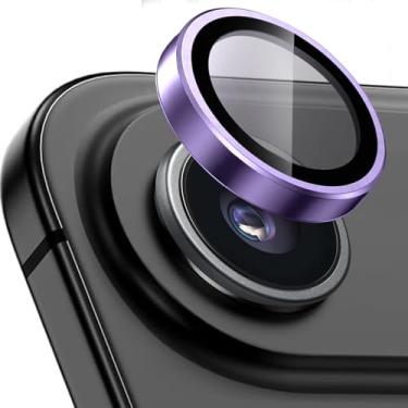 Imagem de KUXNGUYI Protetor de lente de câmera para iPhone Air, protetores de lente individuais, vidro temperado ultrafino resistente a arranhões com bordas de alumínio para Apple iPhone Air de 6,5 polegadas