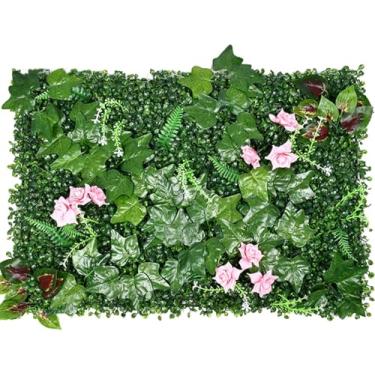 Imagem de Painel De Decoração Artificial De Fundo De Parede De Grama 2pcs, Painéis De Buxo Artificial Hedge, Decoração De Parede Verde Artificial, Tela De Cerca De Privacidade Ivy, C, 24PCS
