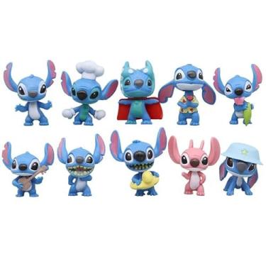 Imagem de Conjunto de figuras de topo de bolo Stitch 10 peças de decoração de bolo para festa Stitch fornecedor aniversário
