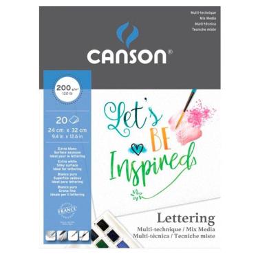 Imagem de Bloco Marker lettering multi técnica 200g c/ 20 fls Canson