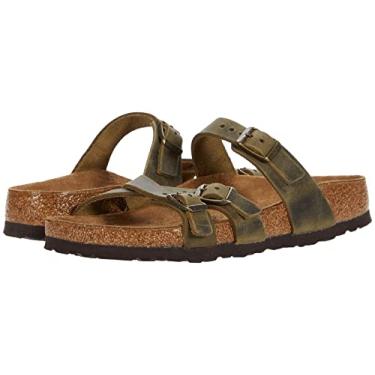 Imagem de Sand lia feminina Franca Birkenstock, Jade Oil Leather, 11-11.5 Narrow