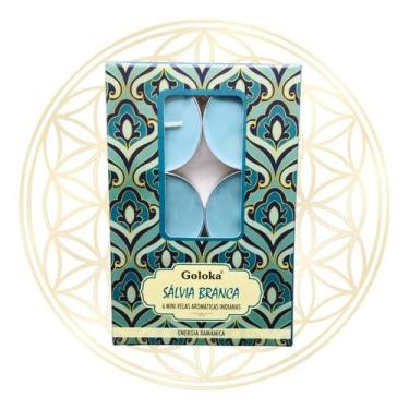 Imagem de Vela Aromática Para Rechaud Indiana Goloka, SÁLVIA BRANCA