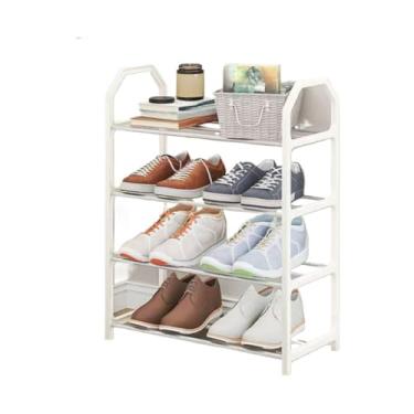 Imagem de Sapateira Organizadora 4 Andares DesmontáVel - Multiuso Para Sapatos E Objetos, FáCil De Guardar E Transportar(OI-0010-BRANCO,KIT-2)