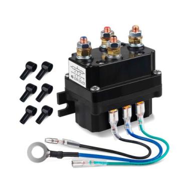 Imagem de Solenoide Rele Inversor 4 Pinos 250A P/ Guincho Elétrico 24v - Barco N