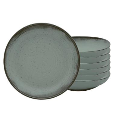 Imagem de Jogo De Pratos Fundo 6Pcs Cerâmica 20,5Cm Pacifico Oxford