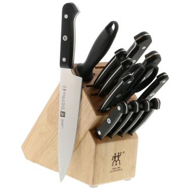 Imagem de HENCKELS Conjunto de Facas com Afiador Embutido e Bloco de Bancada 14 Peças, ZWILLING 36131 006, Preto