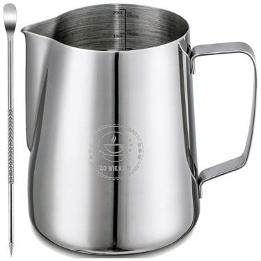 Imagem de Jarra Leiteira Cremeira 580 mL Aço Inoxidável de Grau, ZOWIE KING, Prateado