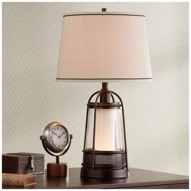 Imagem de Luminária de Mesa Vintage em Metal, FRANKLIN IRON WORKS 16G30, Dourado