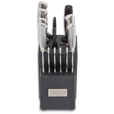 Imagem de Conjunto de Facas em Aço Inoxidável com Bloco de Armazenamento, 15 Peças, Cuisinart, Cinza