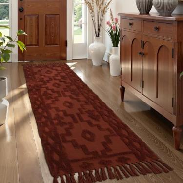 Imagem de Uphome Corredores Boho para corredores de 7 cm x 20 cm, tapete lavável para corredor de entrada de fazenda, tapetes de corredor de quarto tufados de algodão, tapete estético tribal boêmio para porta