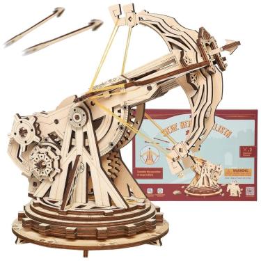 Imagem de Quebra Cabeças 3D em Madeira para Adultos, Tema Catapulta Mecânica com 142 Peças, ROKR